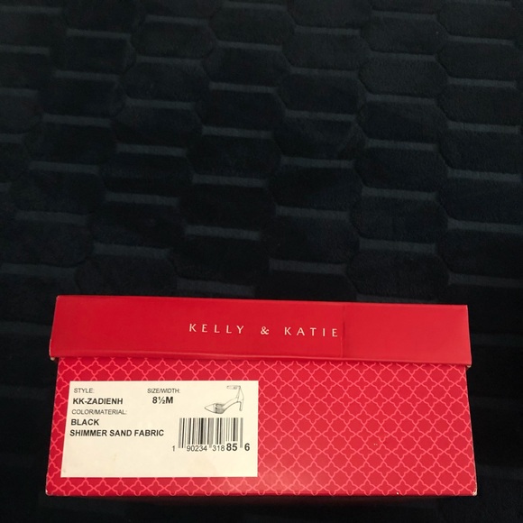 NIB Kelly & Katie Black Shimmer Heels - Picture 7 of 7